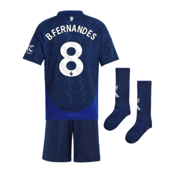 2024-2025 Man Utd Away Mini Kit (B.Fernandes 8)-Football Jersey Hub