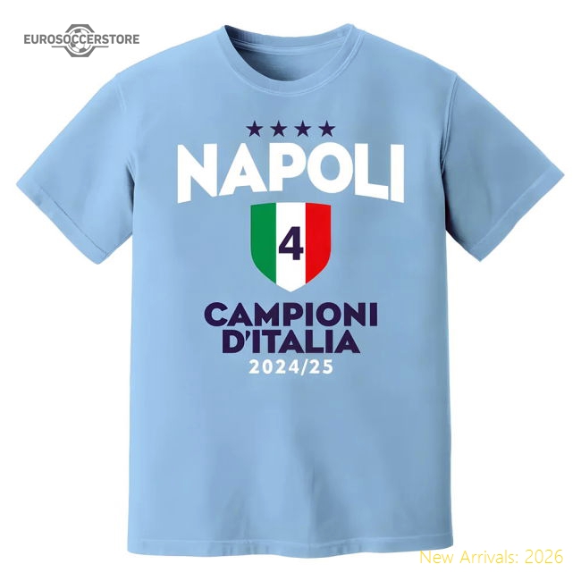 Napoli Champions Scott McTominay T-Shirt (Sky)-Vantage Point Soccer