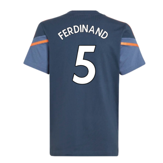 2022-2023 Man Utd Training Tee (Crew Navy) - Kids (FERDINAND 5)-Football Jersey Hub