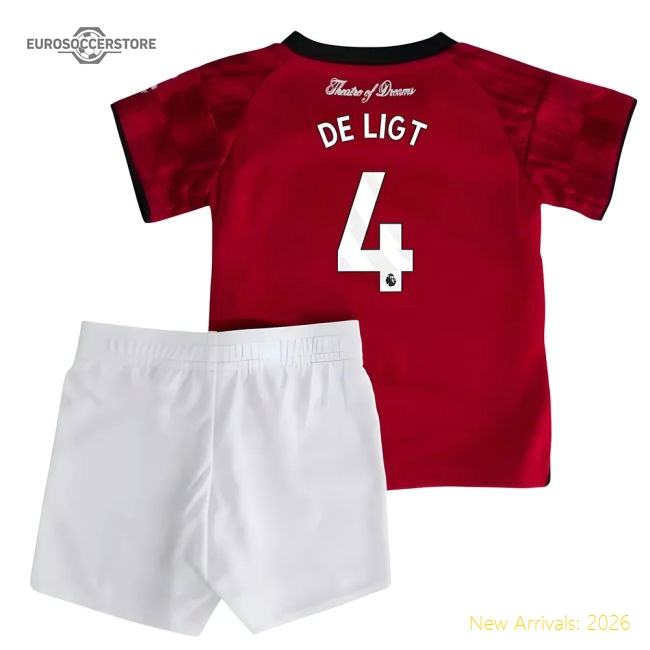 2025-2026 Man Utd Home Baby Kit (De Ligt 4)-Football Jersey Hub