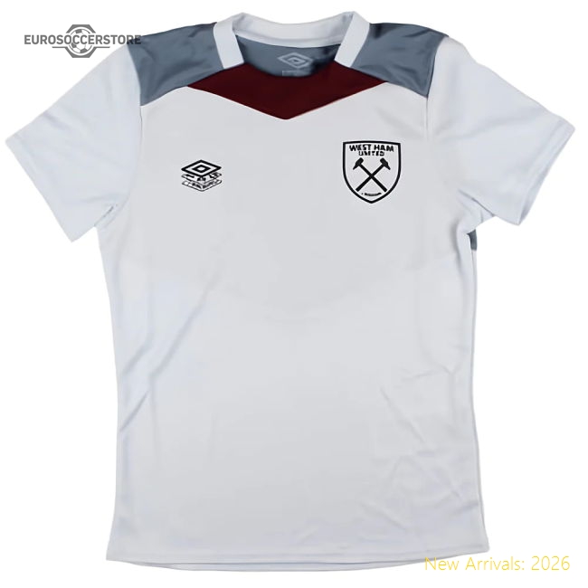 2024-2025 West Ham Training Jersey (Arctic Ice) - Kids (Your Name)-Vantage Point Soccer