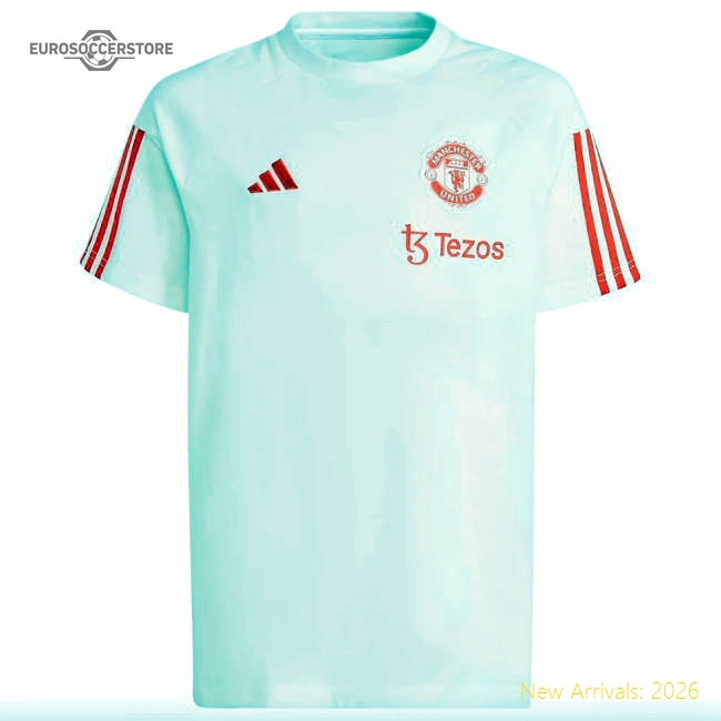 2023-2024 Man Utd Training Tee (White) - Kids (Your Name)-Football Jersey Hub