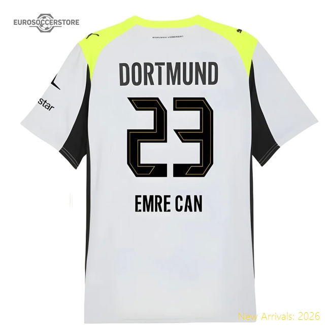 2025-2026 Borussia Dortmund Away Shirt (Emre Can 23)-Football Jersey Hub