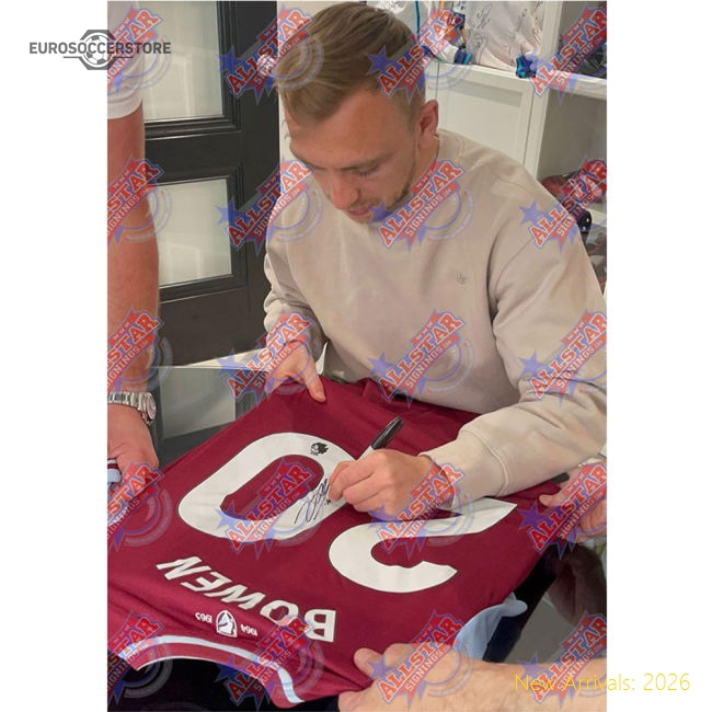 West Ham United FC Bowen Signed Shirt (Framed)-Vantage Point Soccer