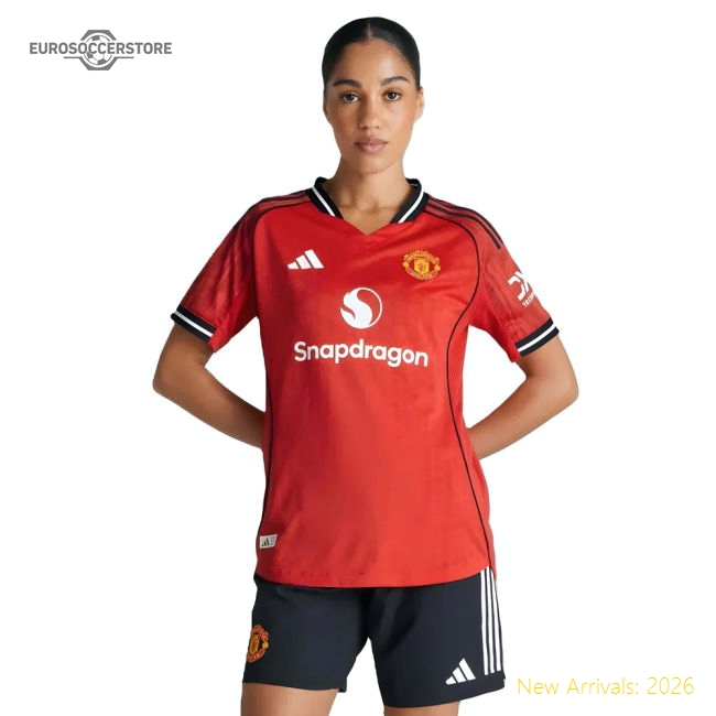 2025-2026 Man Utd Authentic Home Shirt (Womens)-Football Jersey Hub