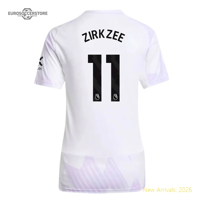 2025-2026 Man Utd Away Shirt (Womens) (Zirkzee 11)-Football Jersey Hub