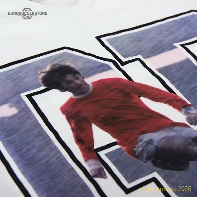 George Best GB1 T-Shirt (White)-Football Jersey Hub