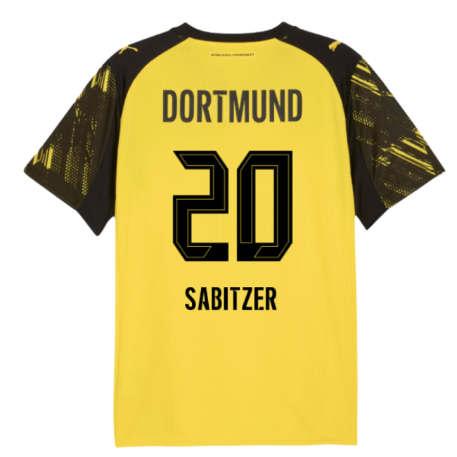 2025-2026 Borussia Dortmund Home Shirt (Sabitzer 20)-Football Jersey Hub