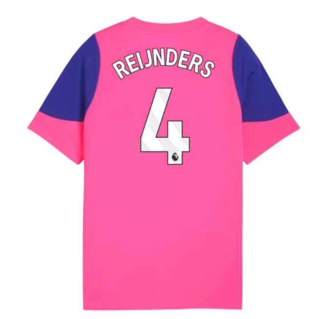 2025-2026 Man City Training Jersey (Fluro Pink) - Kids (Reijnders 4)-Football Shirts Shop