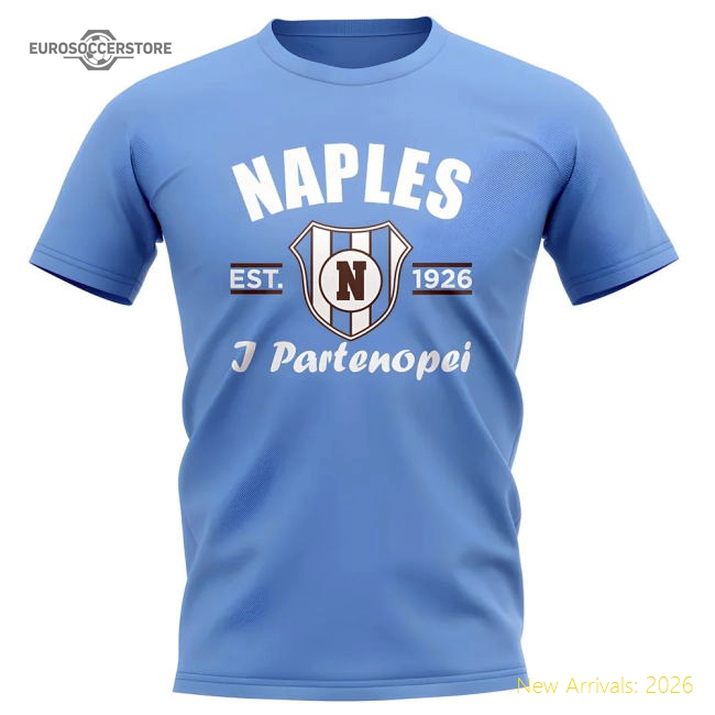 Napoli Established Football T-Shirt (Sky Blue)-Vantage Point Soccer