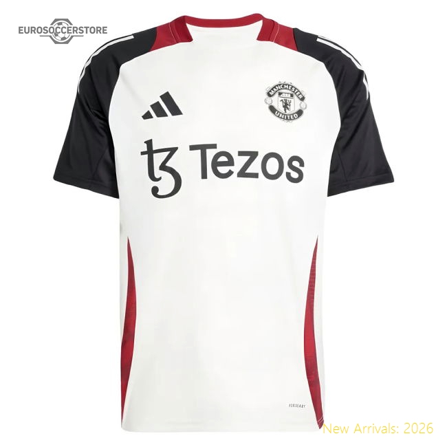 2024-2025 Man Utd Training Jersey (Off White) (B.Fernandes 8)-Football Jersey Hub