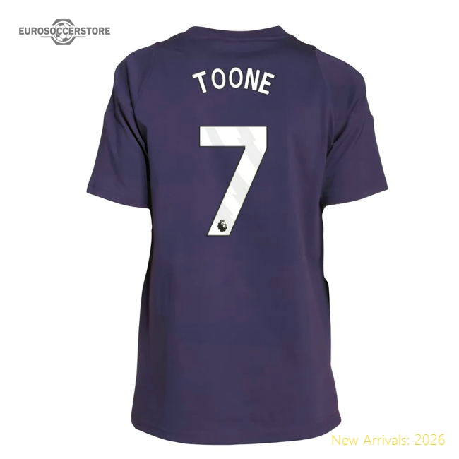2025-2026 Man Utd Training Tee (Aurora Plum) - Kids (Toone 7)-Football Jersey Hub