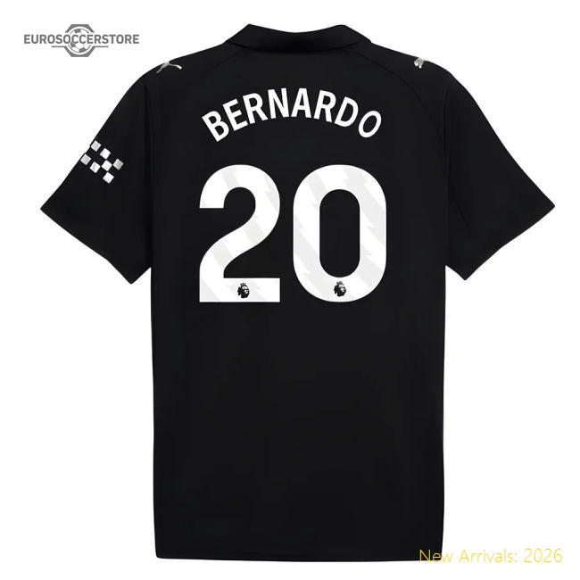 2025-2026 Man City Away Shirt (Bernardo 20)-Football Jersey Hub