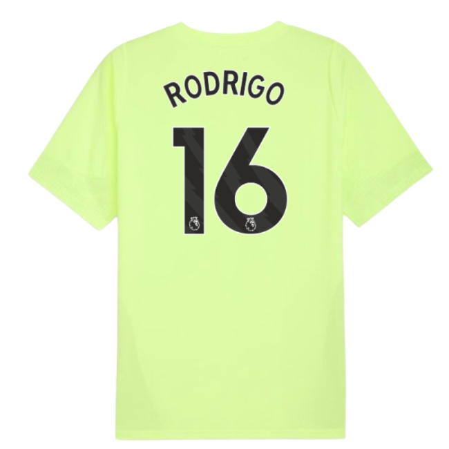 2025-2026 Man City Training Jersey (Fizzy Apple) (Rodrigo 16)-Football Shirts Shop