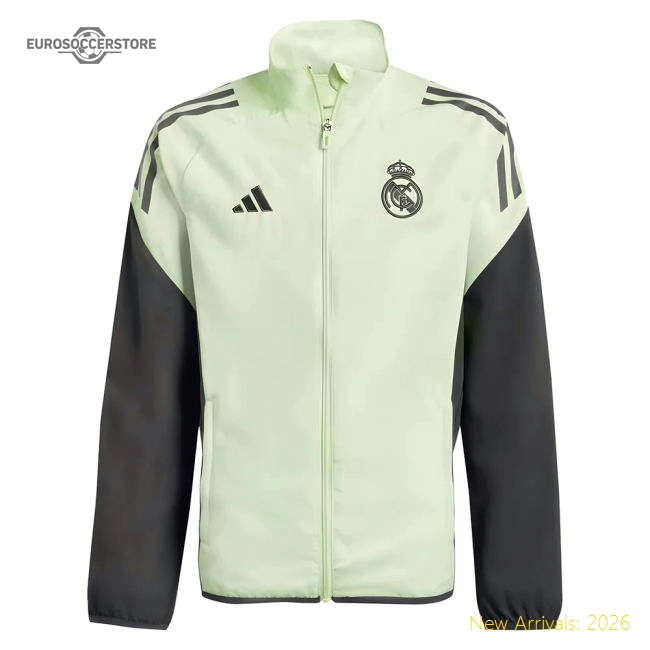 2025-2026 Real Madrid Tracksuit (Almost Lime) - Kids-BuySoccerJersey Hub
