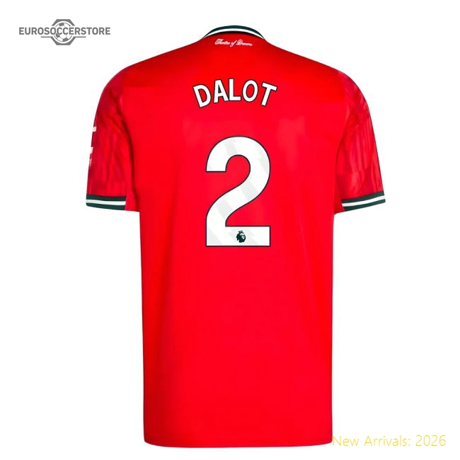 2025-2026 Man Utd Home Shirt (Dalot 2)-Football Jersey Hub