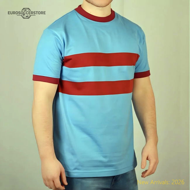 West Ham- Thames Iron Works 1960s Away Retro Football Shirt-Vantage Point Soccer
