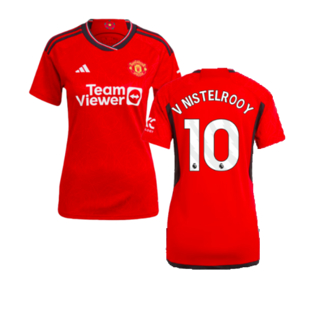 2023-2024 Man Utd Home Shirt (Ladies) (V Nistelrooy 10)-Football Jersey Hub
