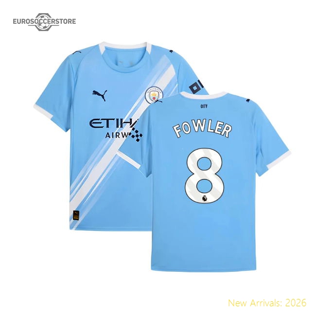 2025-2026 Man City Home Shirt (Fowler 8)-Football Shirts Shop