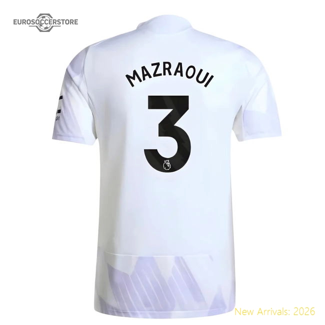 2025-2026 Man Utd Authentic Away Shirt (Mazraoui 3)-Football Jersey Hub