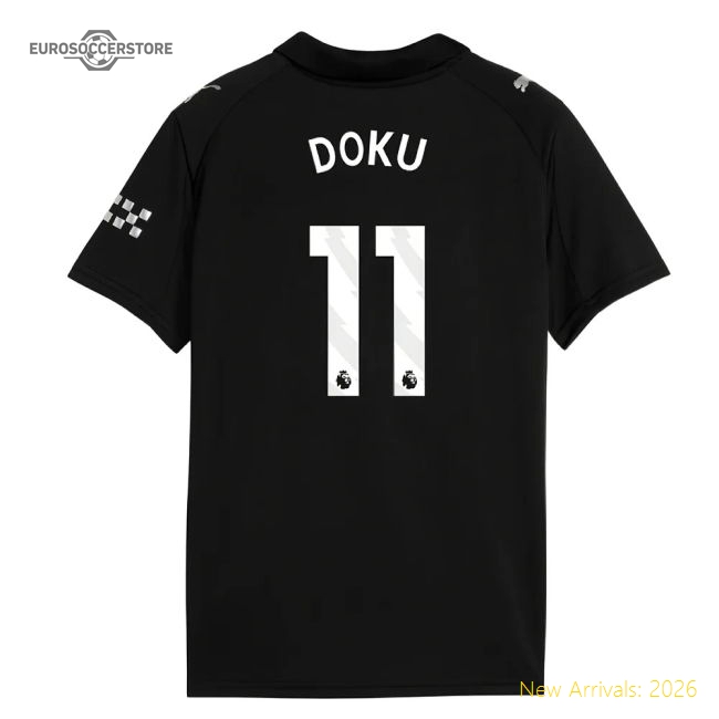 2025-2026 Man City Away Mini Kit (Doku 11)-Football Jersey Hub