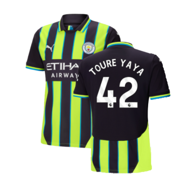 2024-2025 Man City Away Shirt (Toure Yaya 42)-Football Jersey Hub