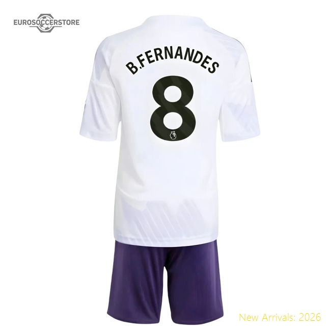 2025-2026 Man Utd Away Mini Kit (B.Fernandes 8)-Football Jersey Hub