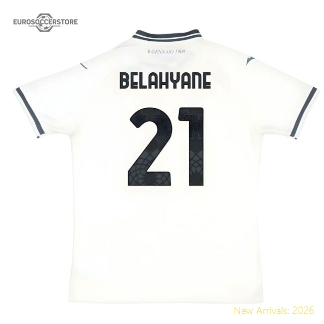 2025-2026 Lazio Away Shirt (Belahyane 21)-Vantage Point Soccer
