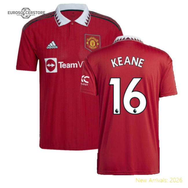 2022-2023 Man Utd Home Shirt (KEANE 16)-Football Jersey Hub