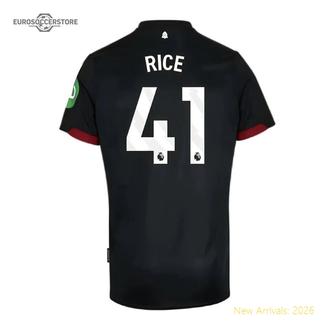 2024-2025 West Ham Away Shirt (Rice 41)-Vantage Point Soccer
