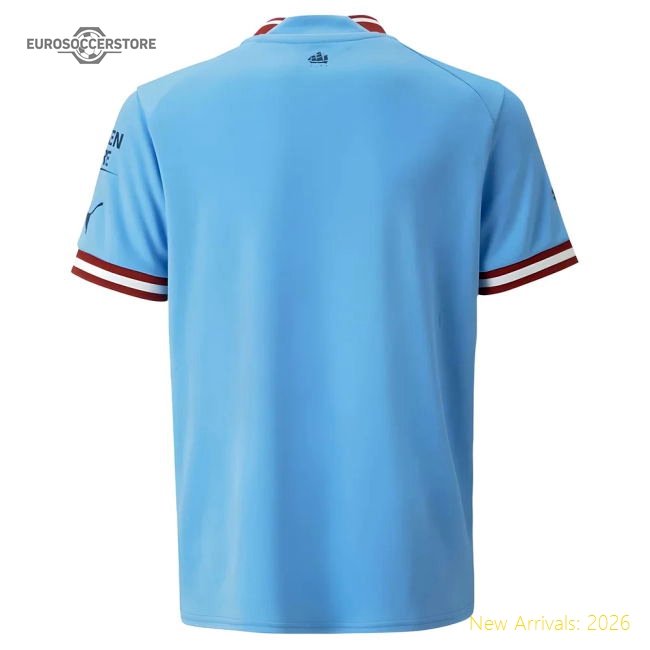 2022-2023 Man City Home Shirt (Kids) (HAALAND 9)-Football Shirts Shop