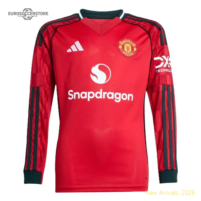 2025-2026 Man Utd Long Sleeve Home Shirt (Kids) (Rooney 10)-Football Jersey Hub