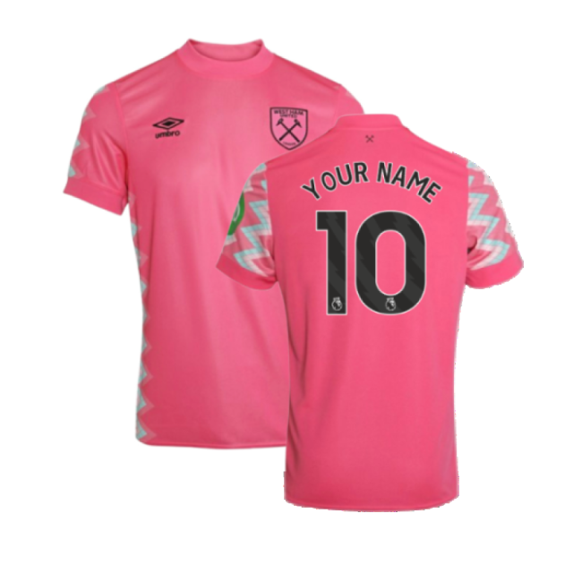 2024-2025 West Ham Goalkeeper Shirt (Pink) - Kids (Your Name)-Vantage Point Soccer