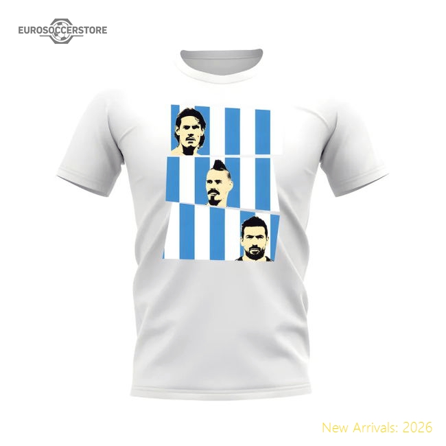 Cavani Hamsik Lavezzi Napoli T-Shirt (White)-Vantage Point Soccer