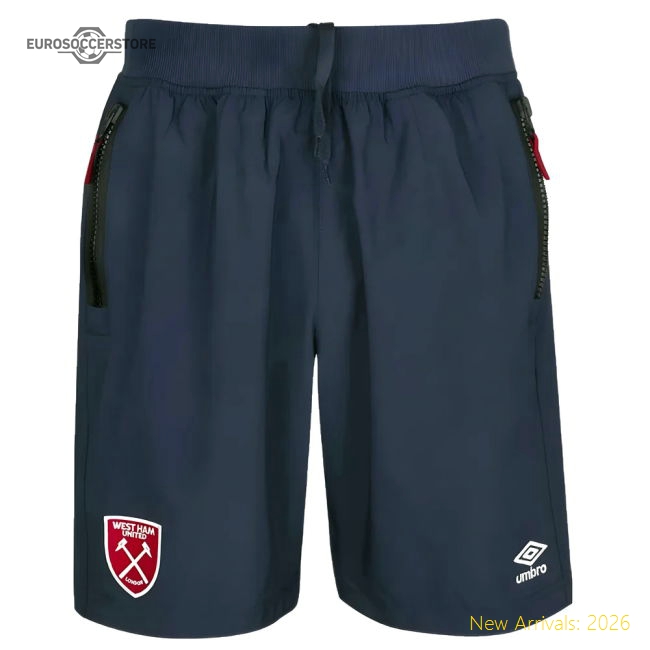 2022-2023 West Ham Travel Short (Navy) - Kids-Vantage Point Soccer
