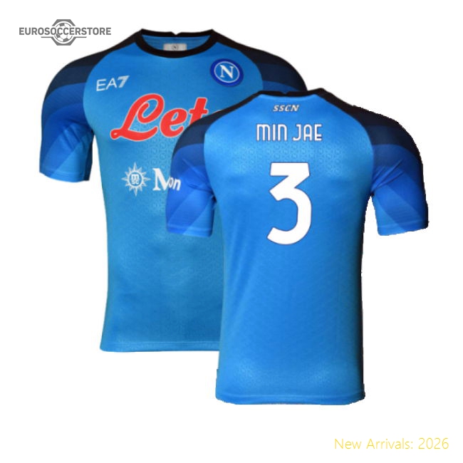 Napoli 2022-23 Player Issue Home Shirt (3XL) (Min Jae 3) (Excellent)-Vantage Point Soccer