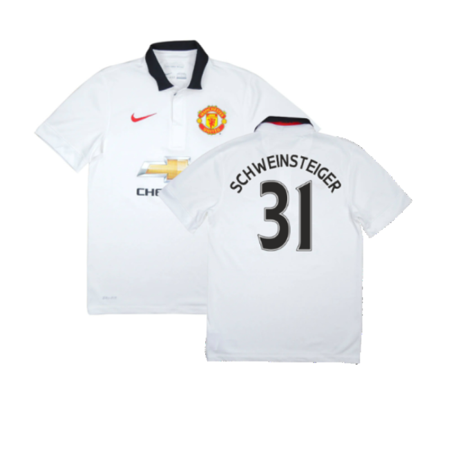 Manchester United 2014-15 Away Shirt (Very Good) (Schweinsteiger 31)-Football Jersey Hub