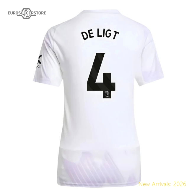 2025-2026 Man Utd Away Shirt (Womens) (De Ligt 4)-Football Jersey Hub