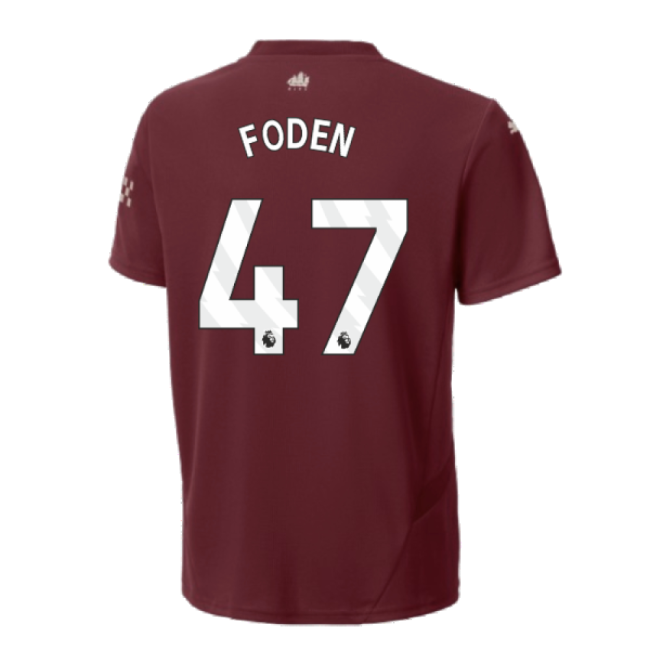 2024-2025 Man City Third Shirt (Kids) (Foden 47)-Football Jersey Hub