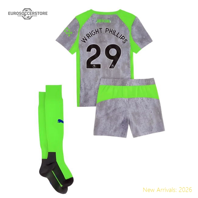 2025-2026 Man City Third Mini Kit (Wright Phillips 29)-Football Jersey Hub