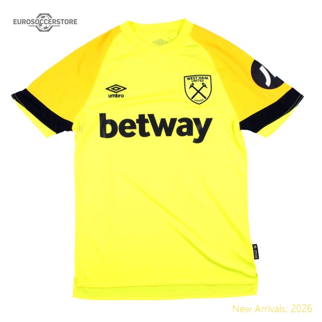 2023-2024 West Ham Change Goalkeeper Shirt (Yellow)-Vantage Point Soccer