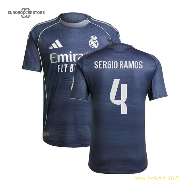 2025-2026 Real Madrid Authentic Away Shirt (Sergio Ramos 4)-Football Shirts Shop
