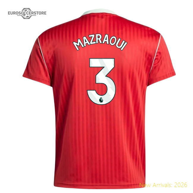 Manchester United Terrace Icons Shirt (Red) (Mazraoui 3)-Football Jersey Hub