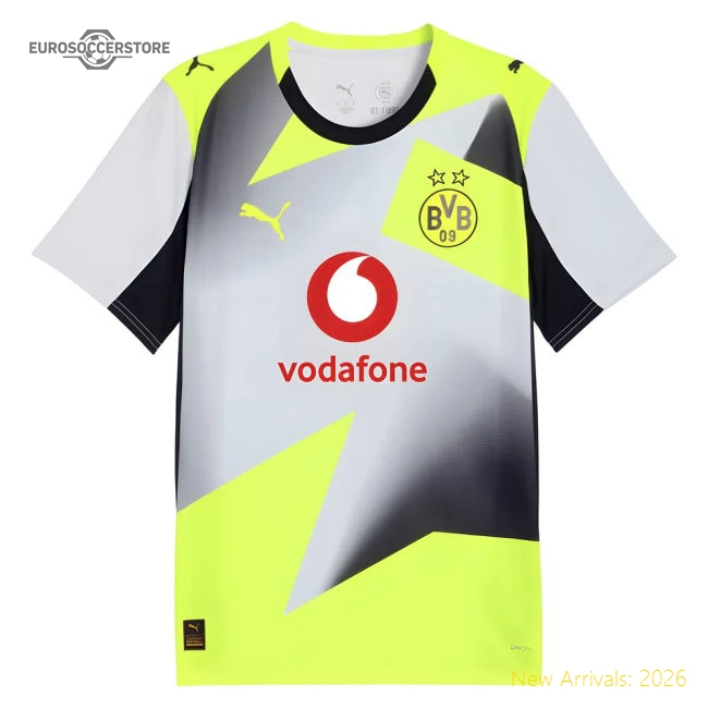 Borussia Dortmund 2025-2026 Away Gear Football Football Top-Jersey Chest: 2026 World Cup Soccer Kits