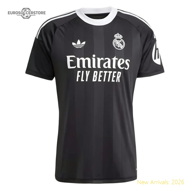 2025-2026 Real Madrid Third Goalkeeper Shirt (Black)-BuySoccerJersey Hub