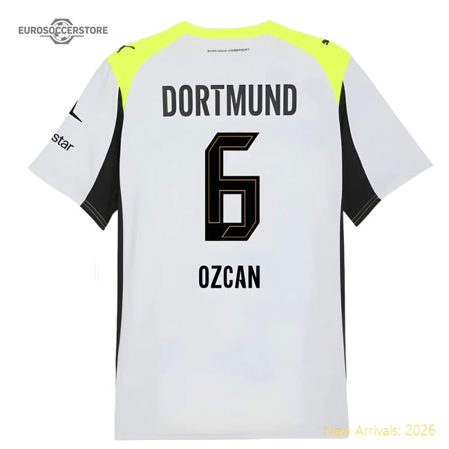 Borussia Dortmund 2025-2026 Away Gear Football Match Kit-Jersey Chest: 2026 World Cup Soccer Kits