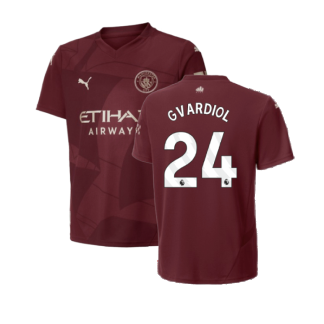 2024-2025 Man City Third Shirt (Kids) (Gvardiol 24)-Football Jersey Hub