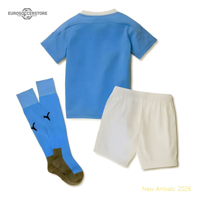2020-2021 Manchester City Home Little Boys Mini Kit (Your Name)-Football Jersey Hub