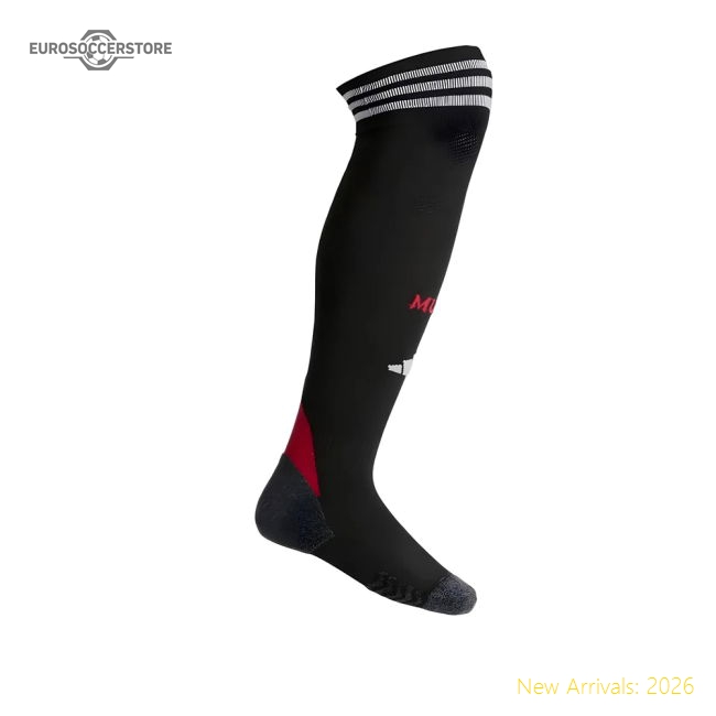2025-2026 Man Utd Home Socks (Black)-Football Jersey Hub