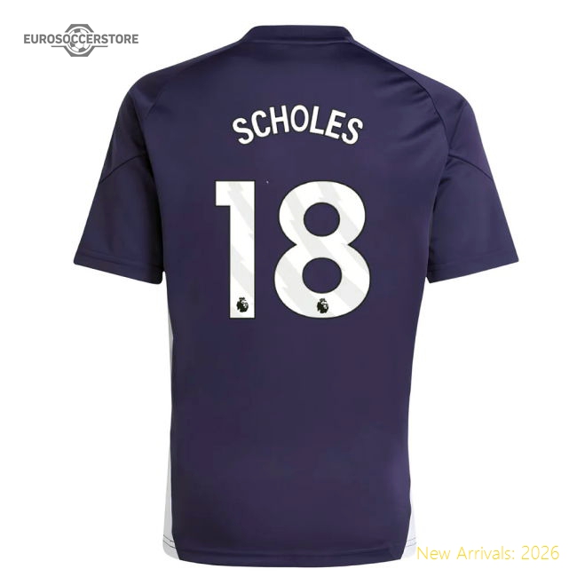 2025-2026 Man Utd Training Jersey (Aurora Plum) - Kids (Scholes 18)-Football Jersey Hub